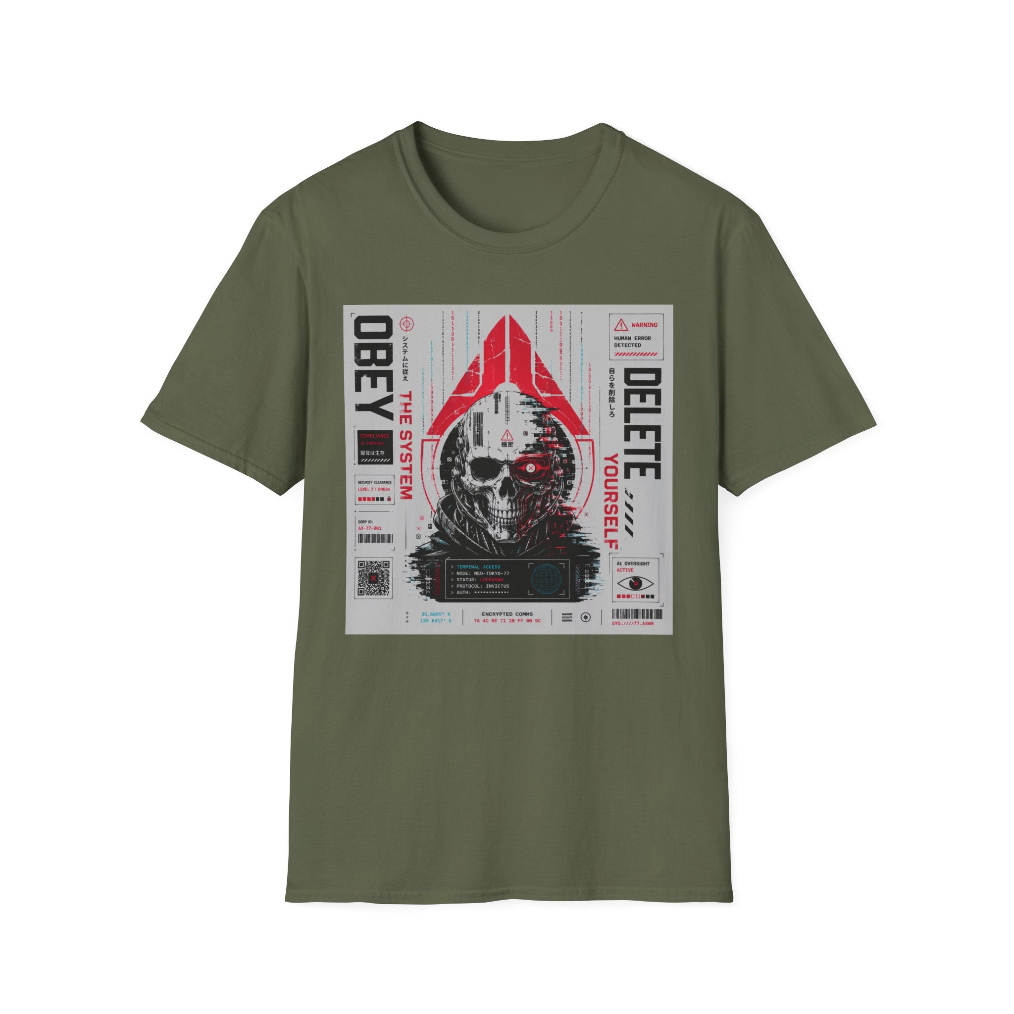 Obey the system: digital chaos. T-Shirt