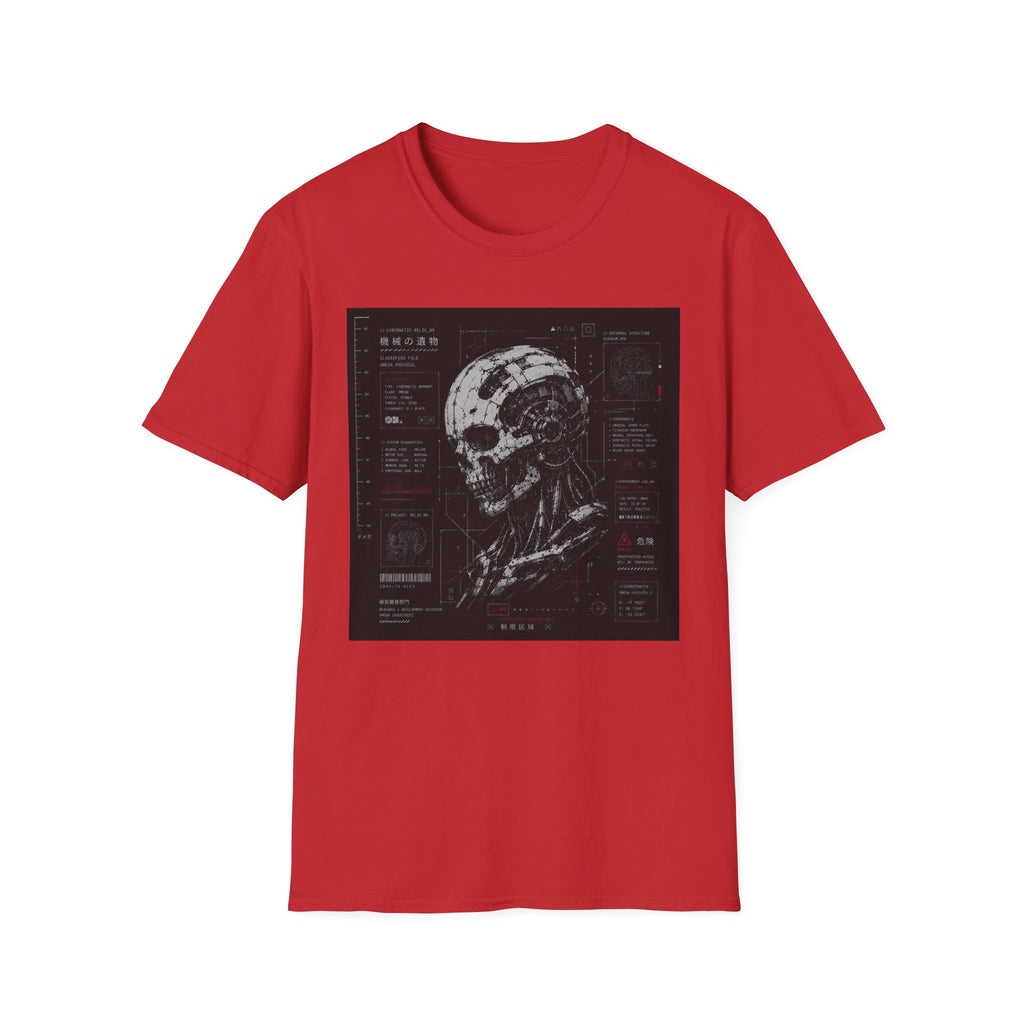 Cybernetic relic schematic dossier T-Shirt