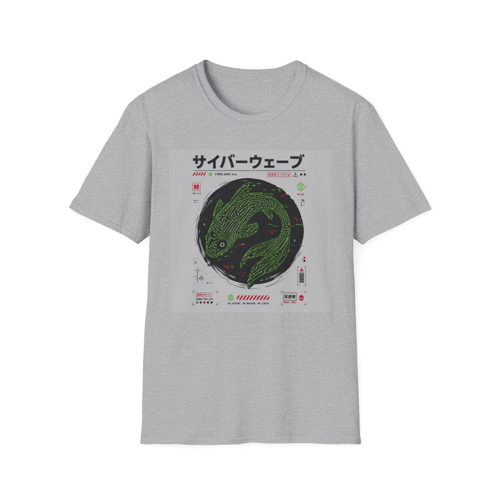 Cyberpunk koi and glitchy aesthetics T-Shirt