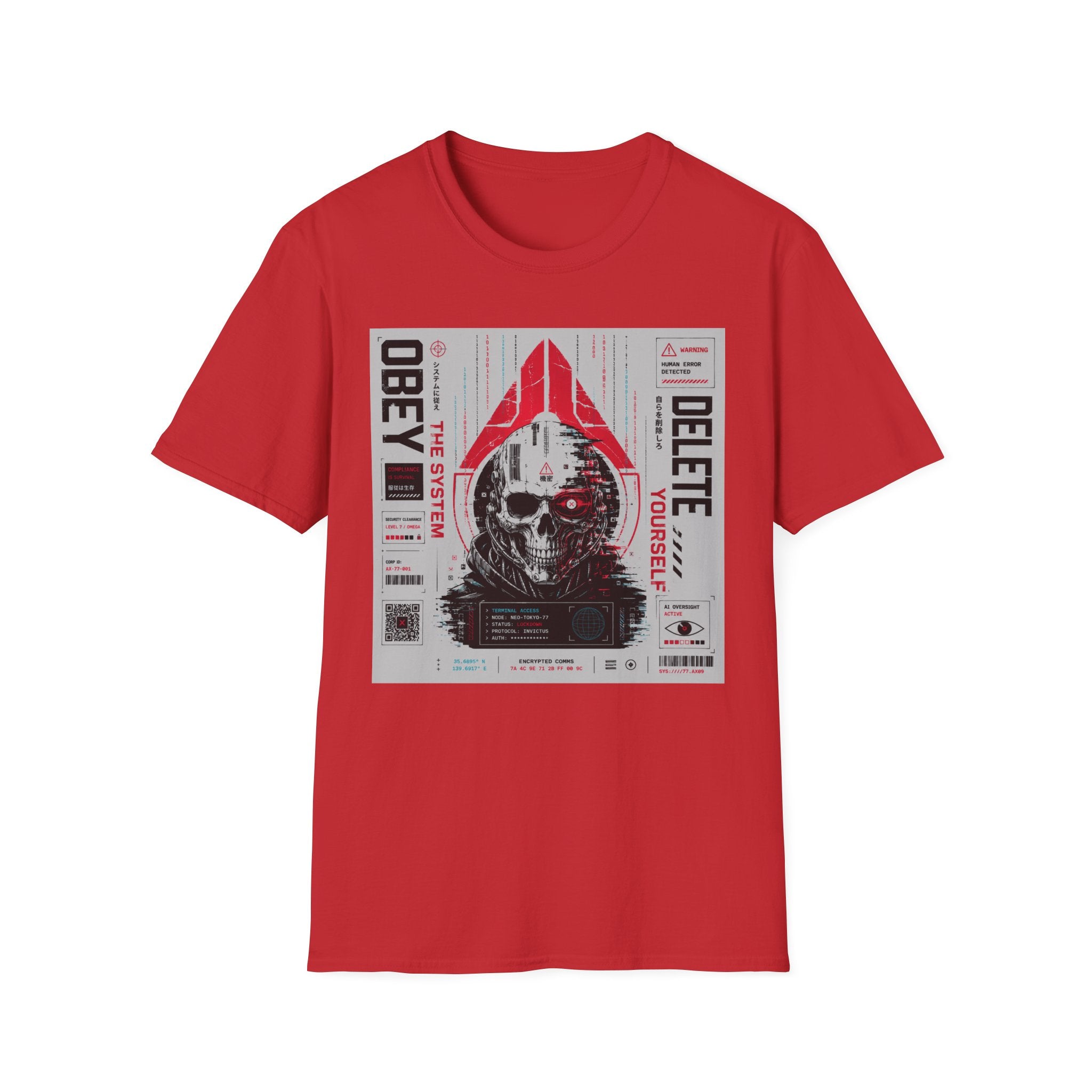 Obey the system: digital chaos. T-Shirt