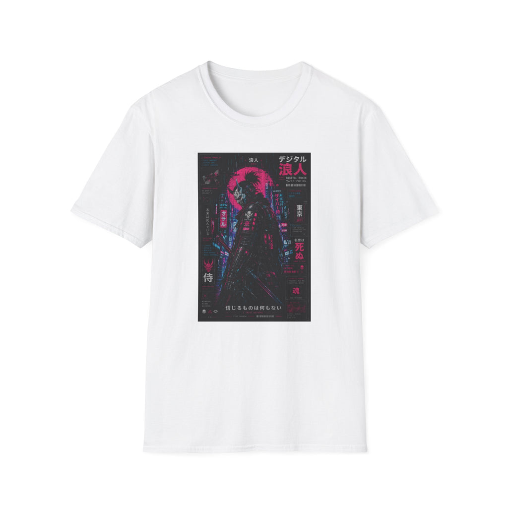 Digital ronin in neon Tokyo 2077 T-Shirt