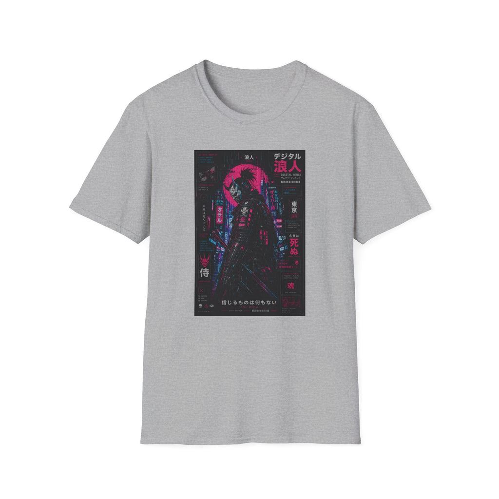 Digital ronin in neon Tokyo 2077 T-Shirt