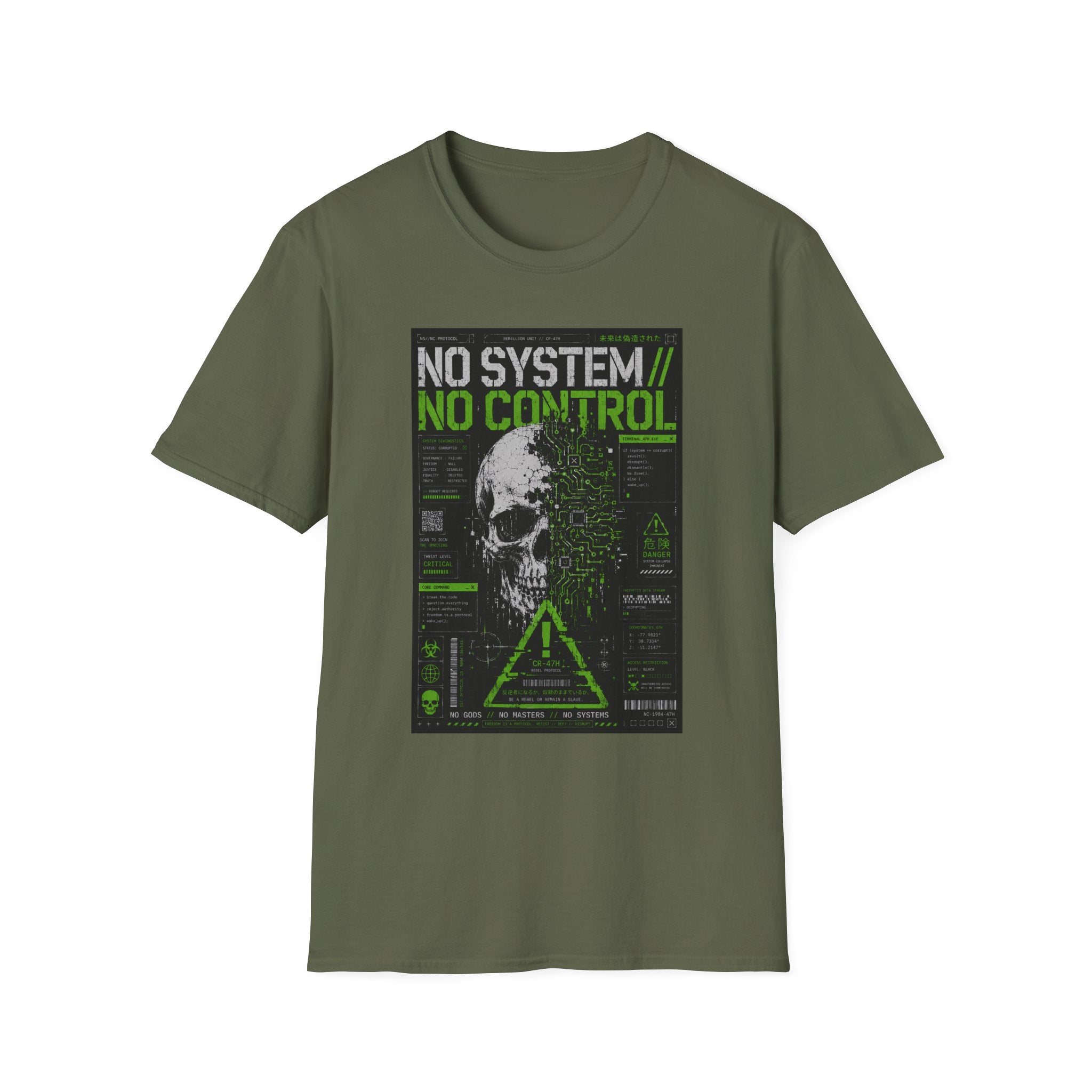 No system, no control rebellion T-Shirt