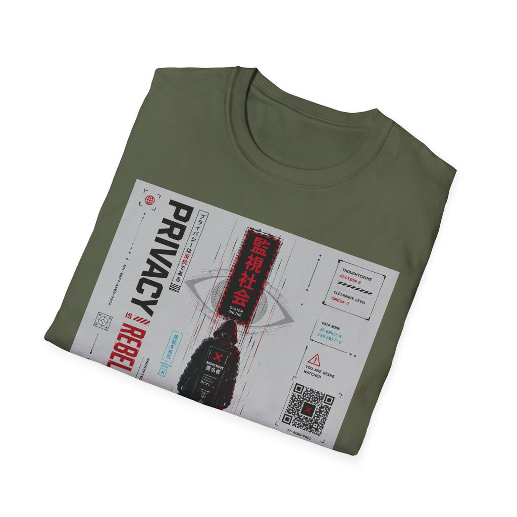 Surveillance society: Anonymous rebellion poster T-Shirt