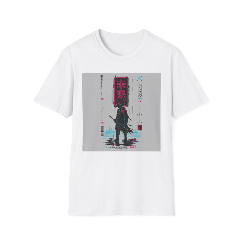 Cyber-samurai in neon district 09 T-Shirt