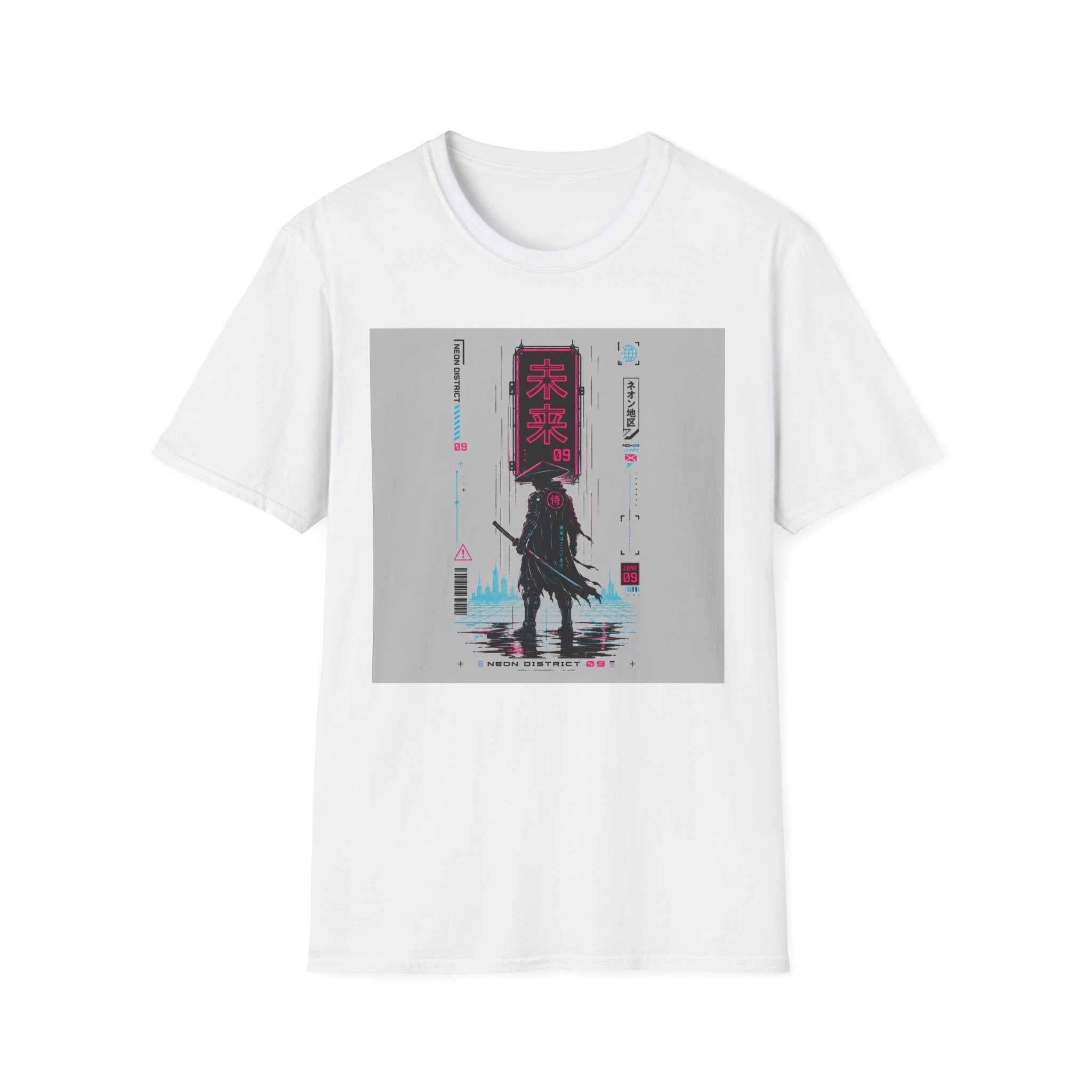 Cyber-samurai in neon district 09 T-Shirt