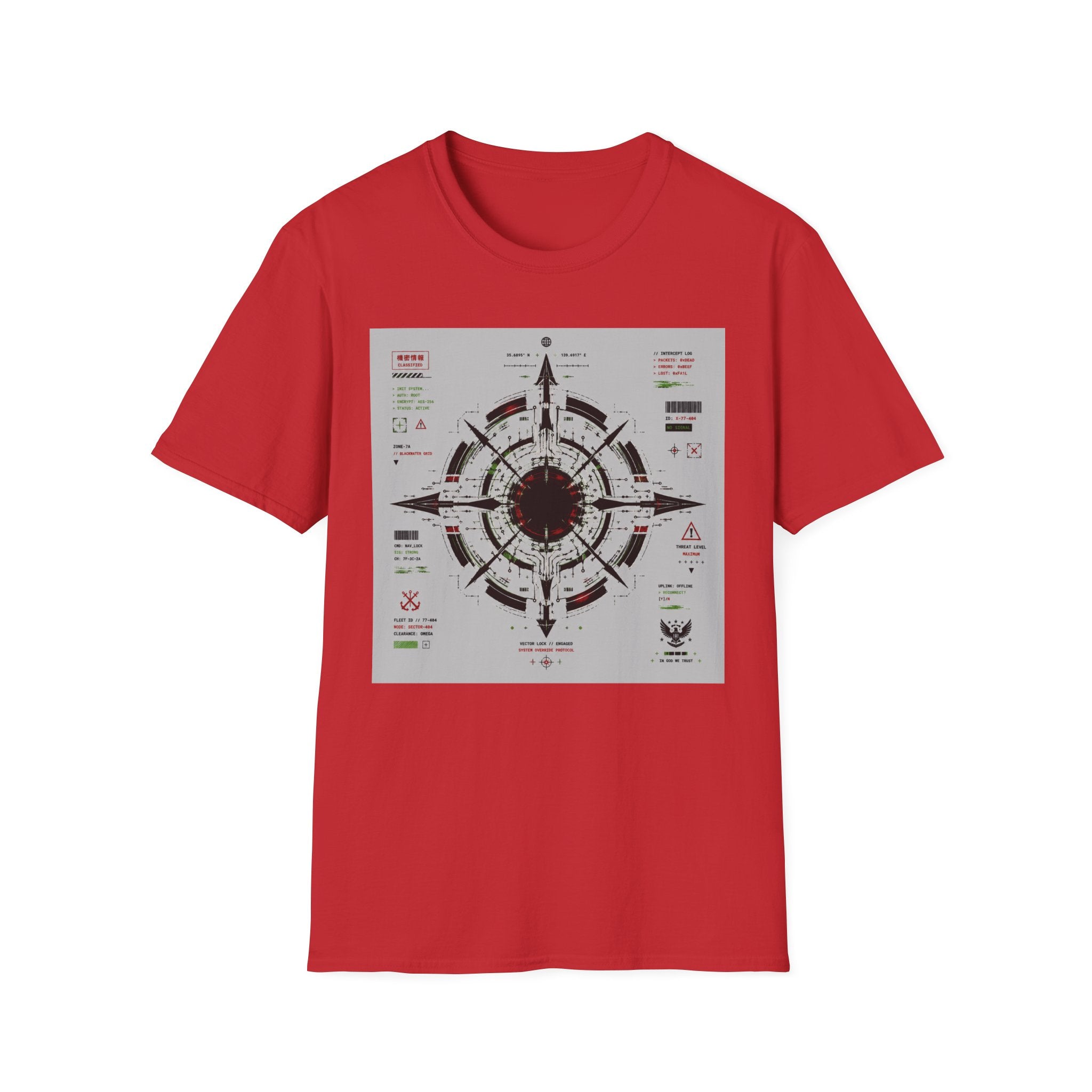 Futuristic military HUD schematic T-Shirt
