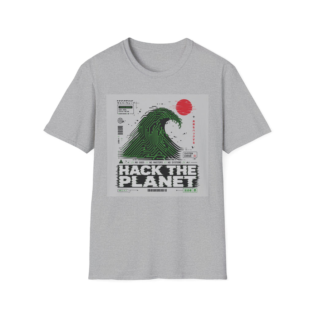 Cyberpunk wave with glitch elements T-Shirt