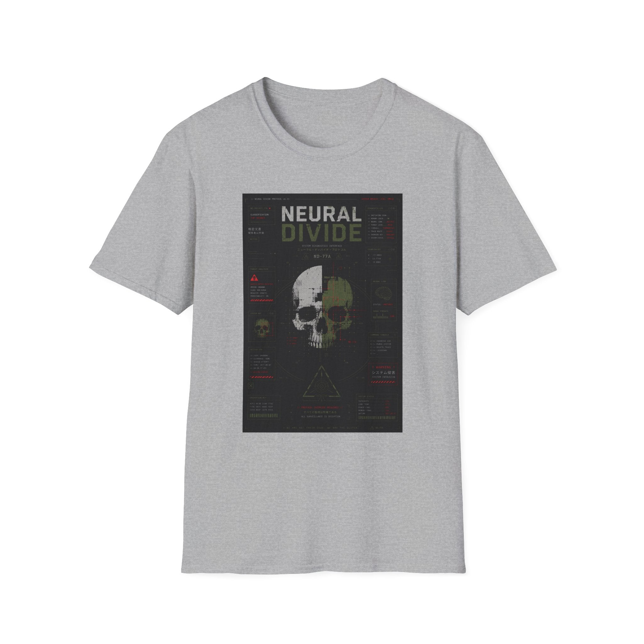 Neural divide protocol breach interface T-Shirt