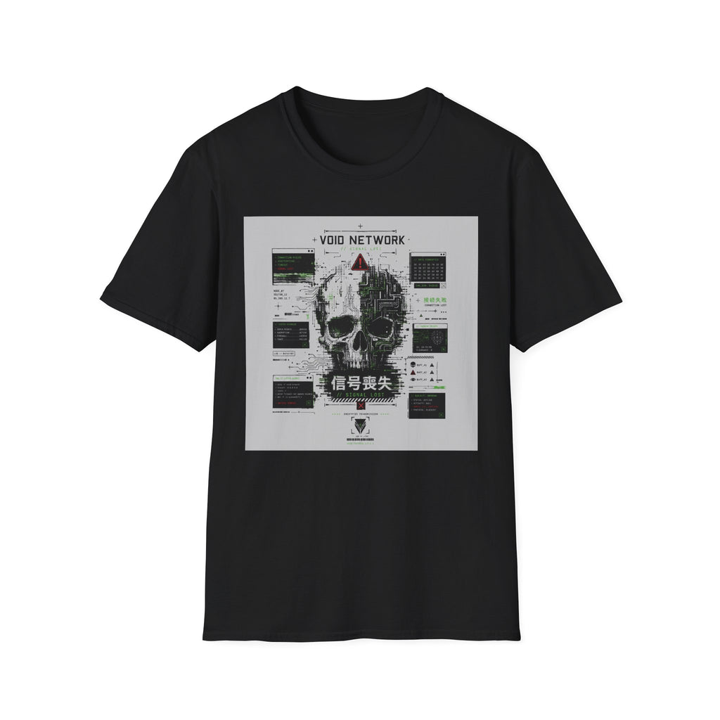 Glitched skull in the void network T-Shirt