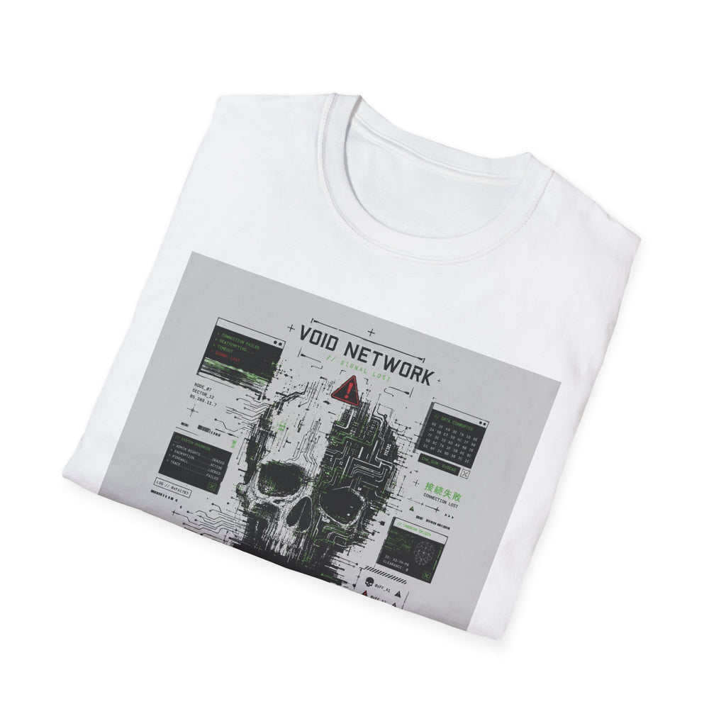 Glitched skull in the void network T-Shirt