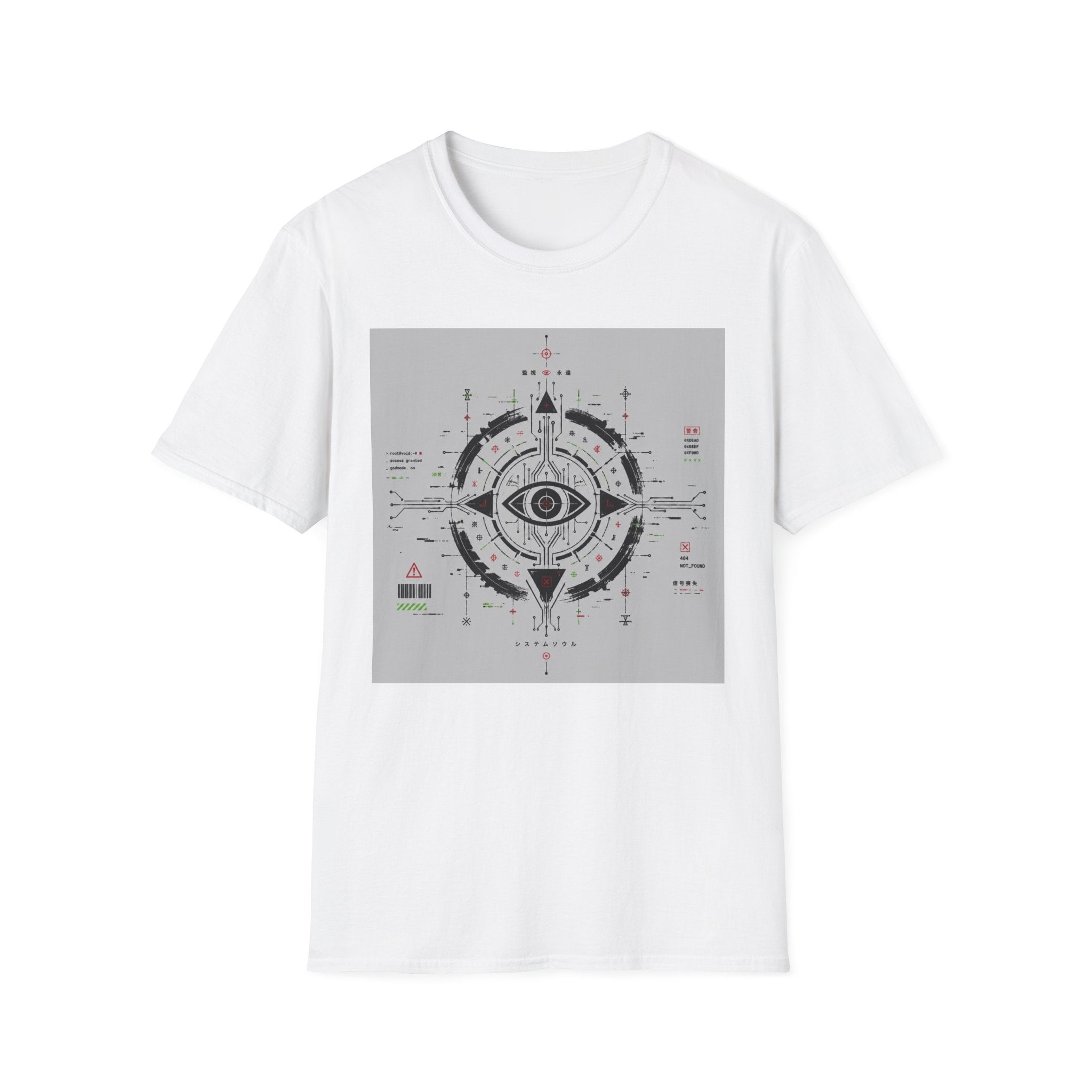 Techno-ritual sigil with occult elements T-Shirt