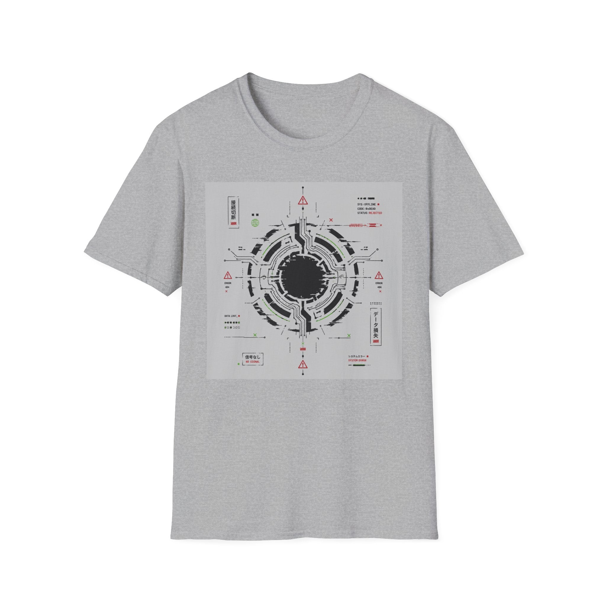 Futuristic glitchy system interface design T-Shirt