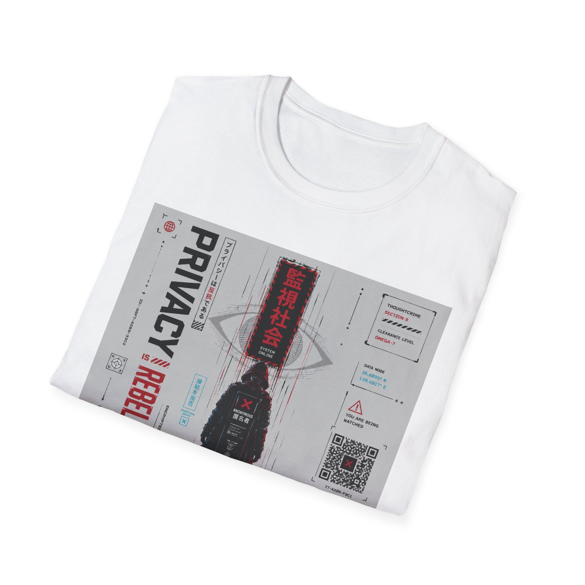 Surveillance society: Anonymous rebellion poster T-Shirt