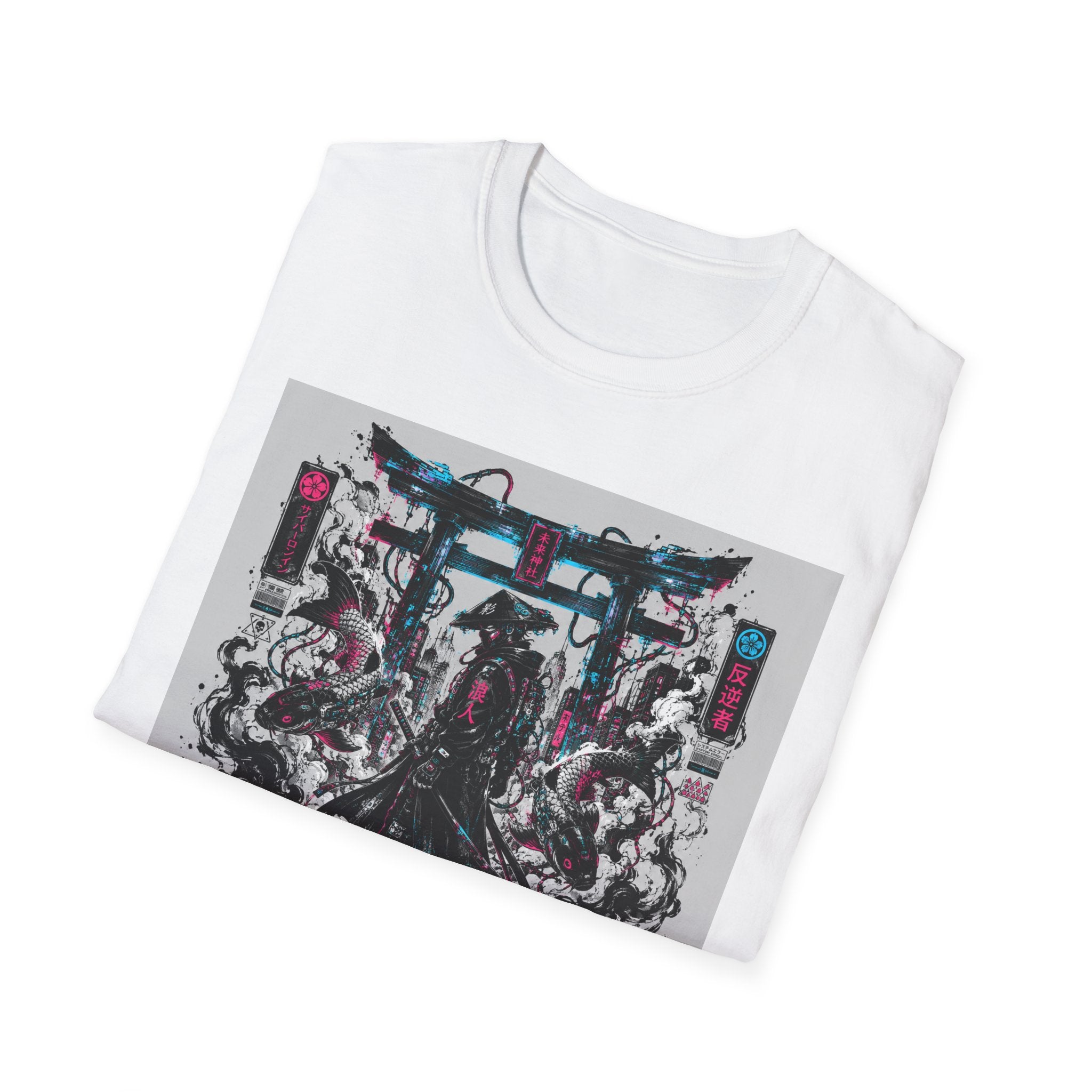 Neon ronin in a digital world T-Shirt