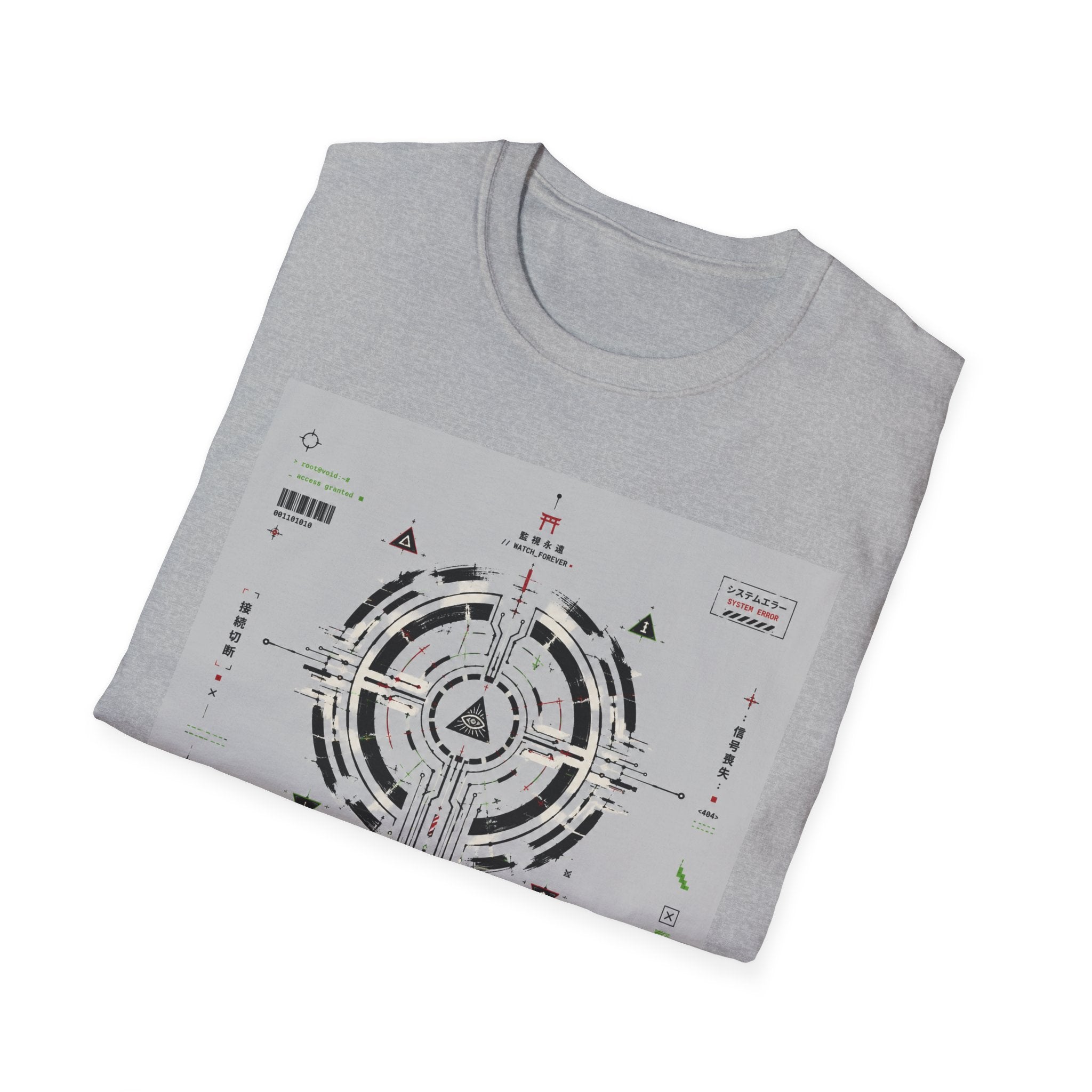 Futuristic ritual circuit interface design T-Shirt