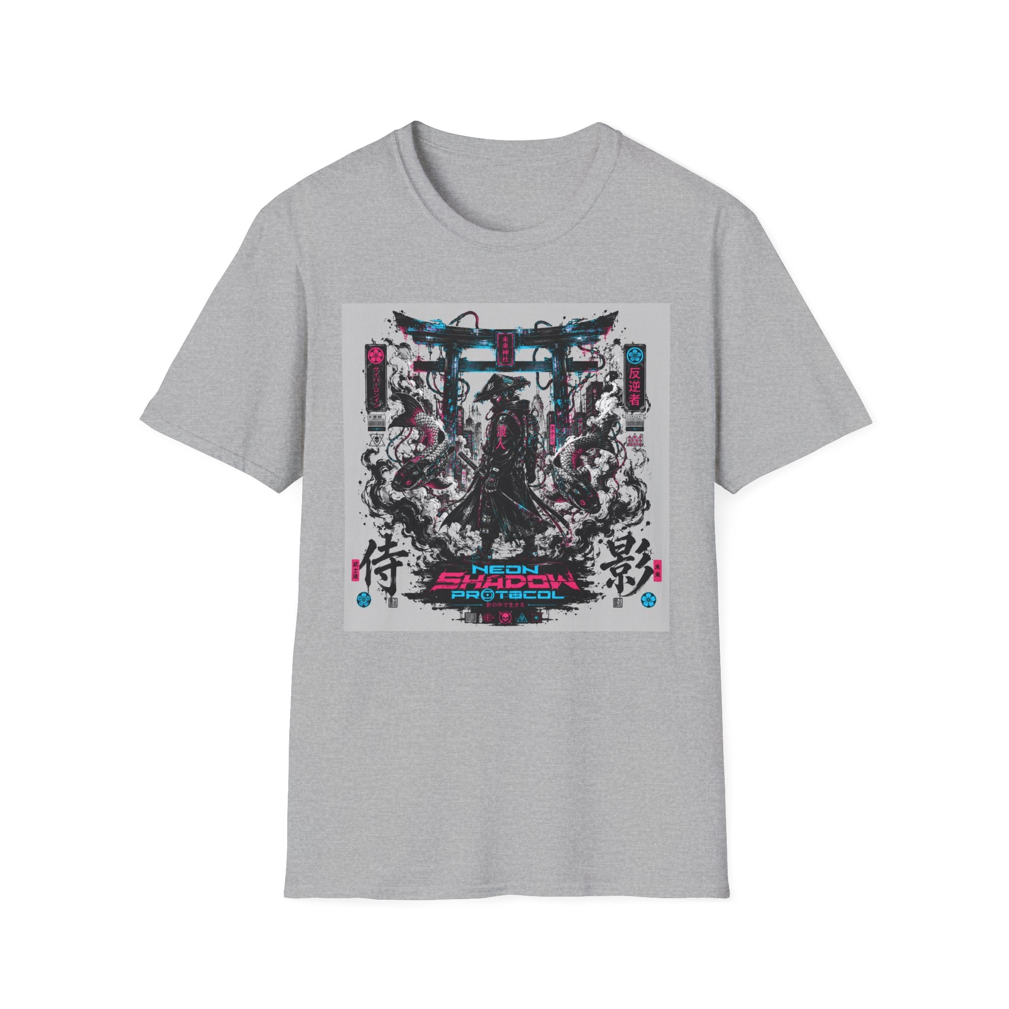 Neon ronin in a digital world T-Shirt