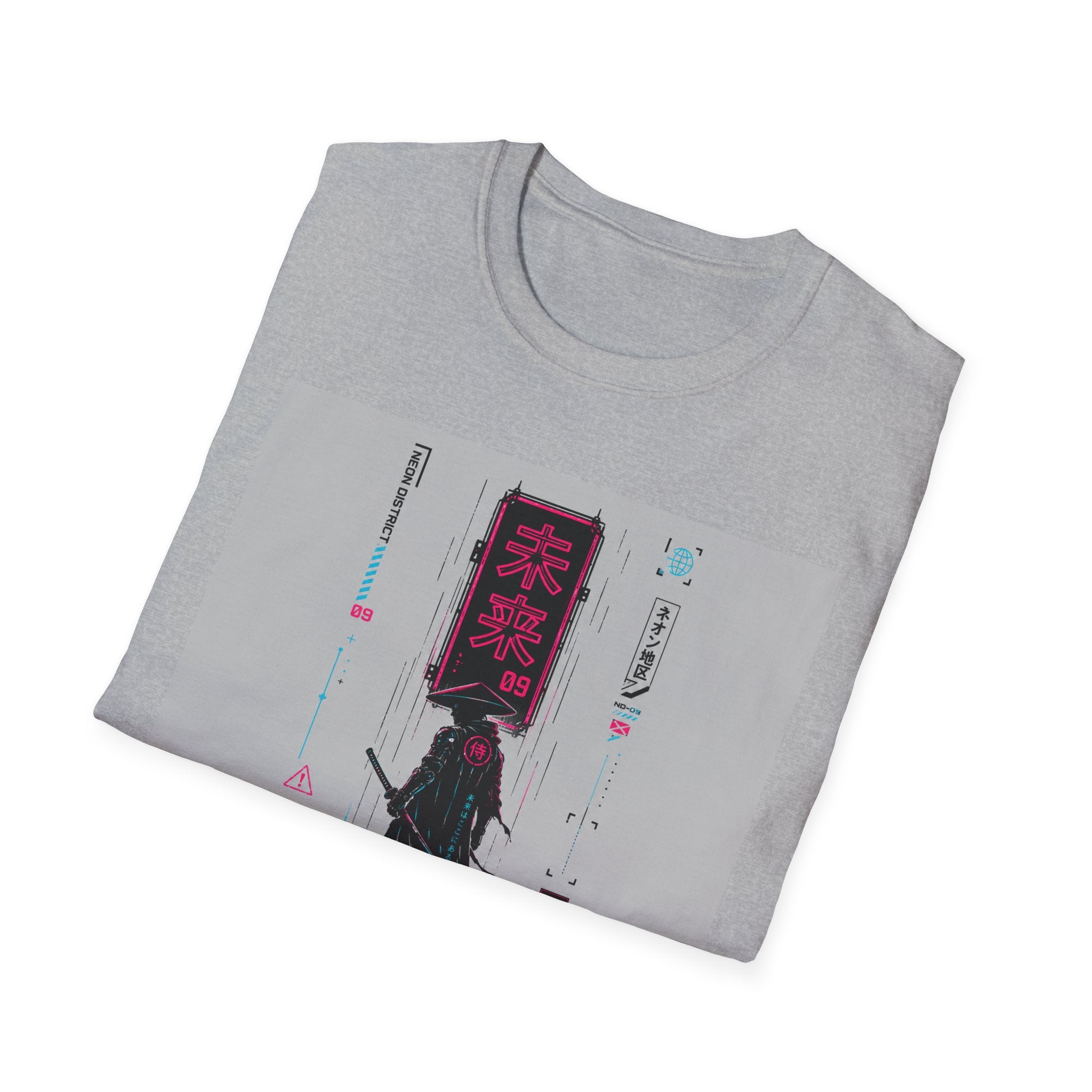 Cyber-samurai in neon district 09 T-Shirt