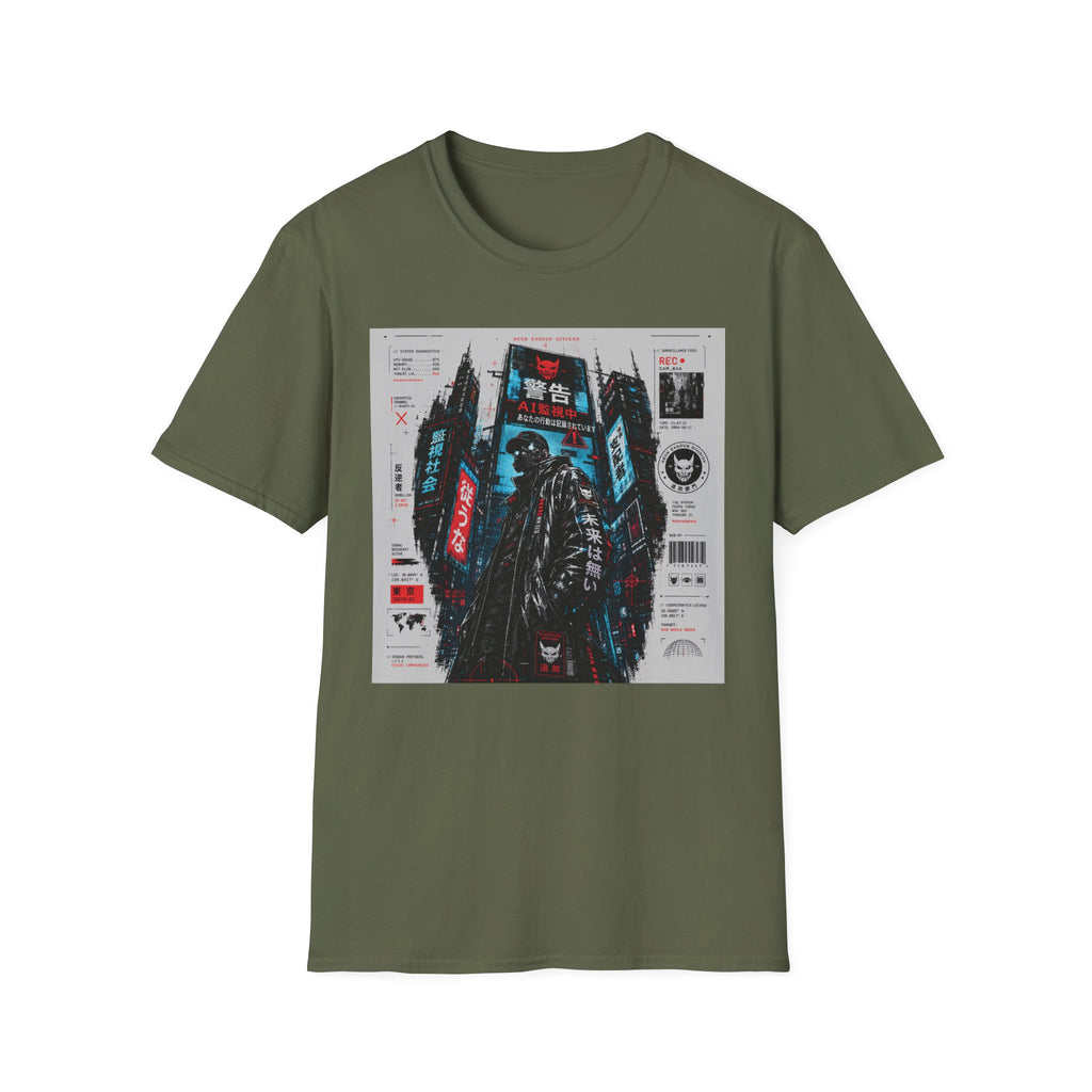 Neon exodus in a dystopian future T-Shirt
