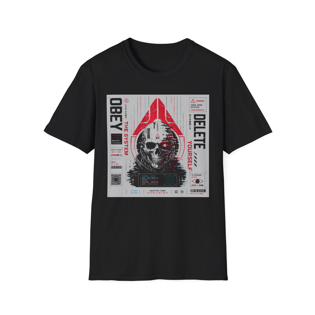 Obey the system: digital chaos. T-Shirt