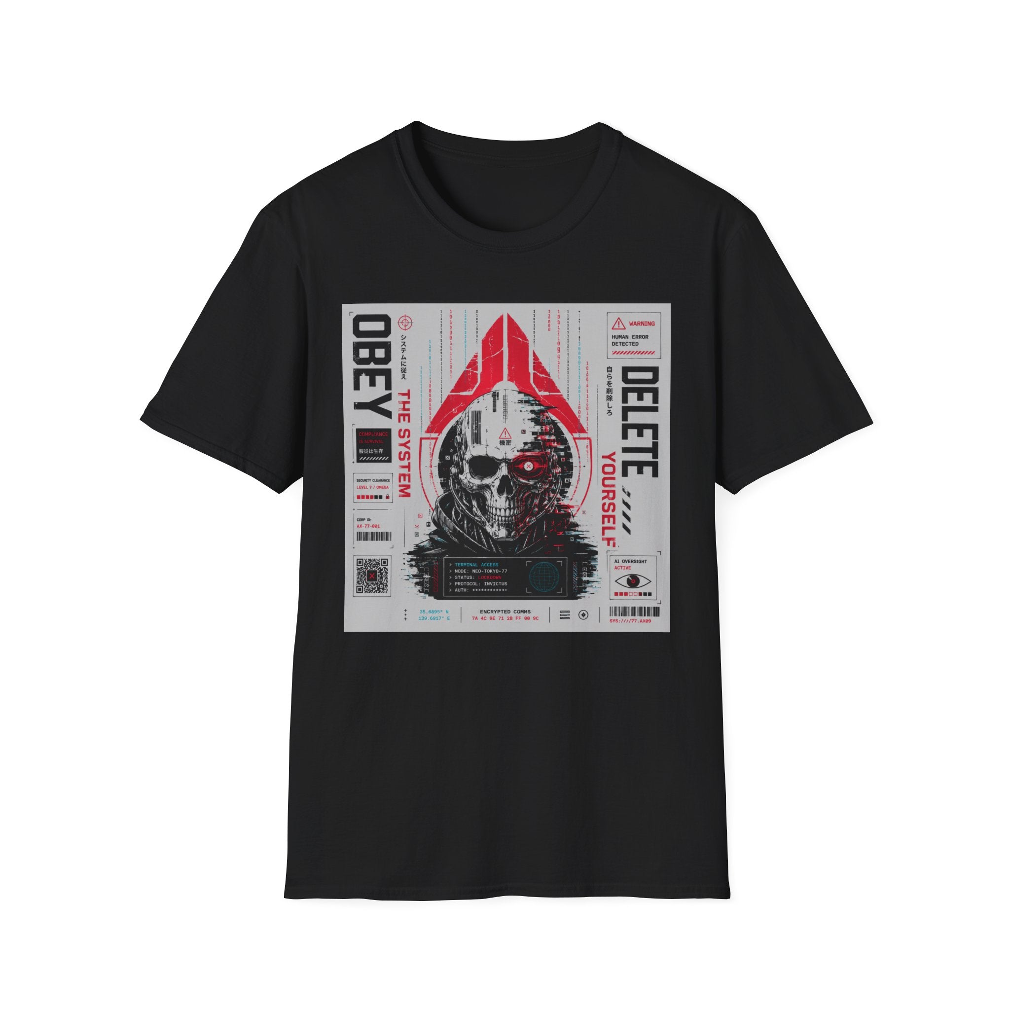 Obey the system: digital chaos. T-Shirt