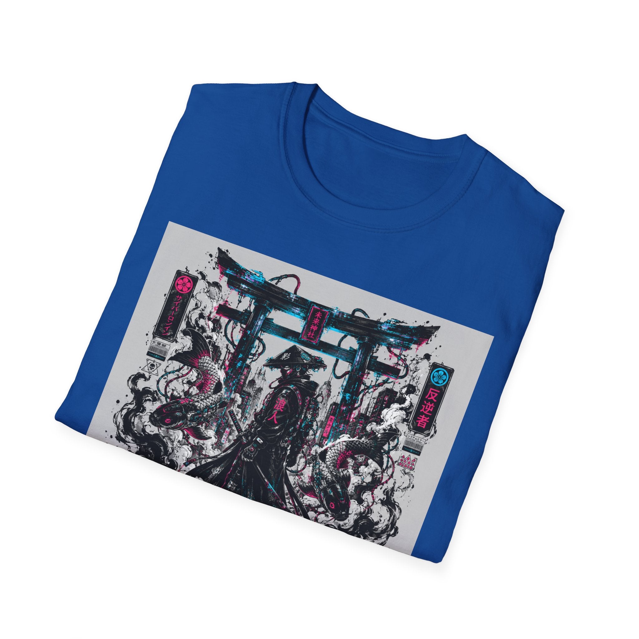 Neon ronin in a digital world T-Shirt
