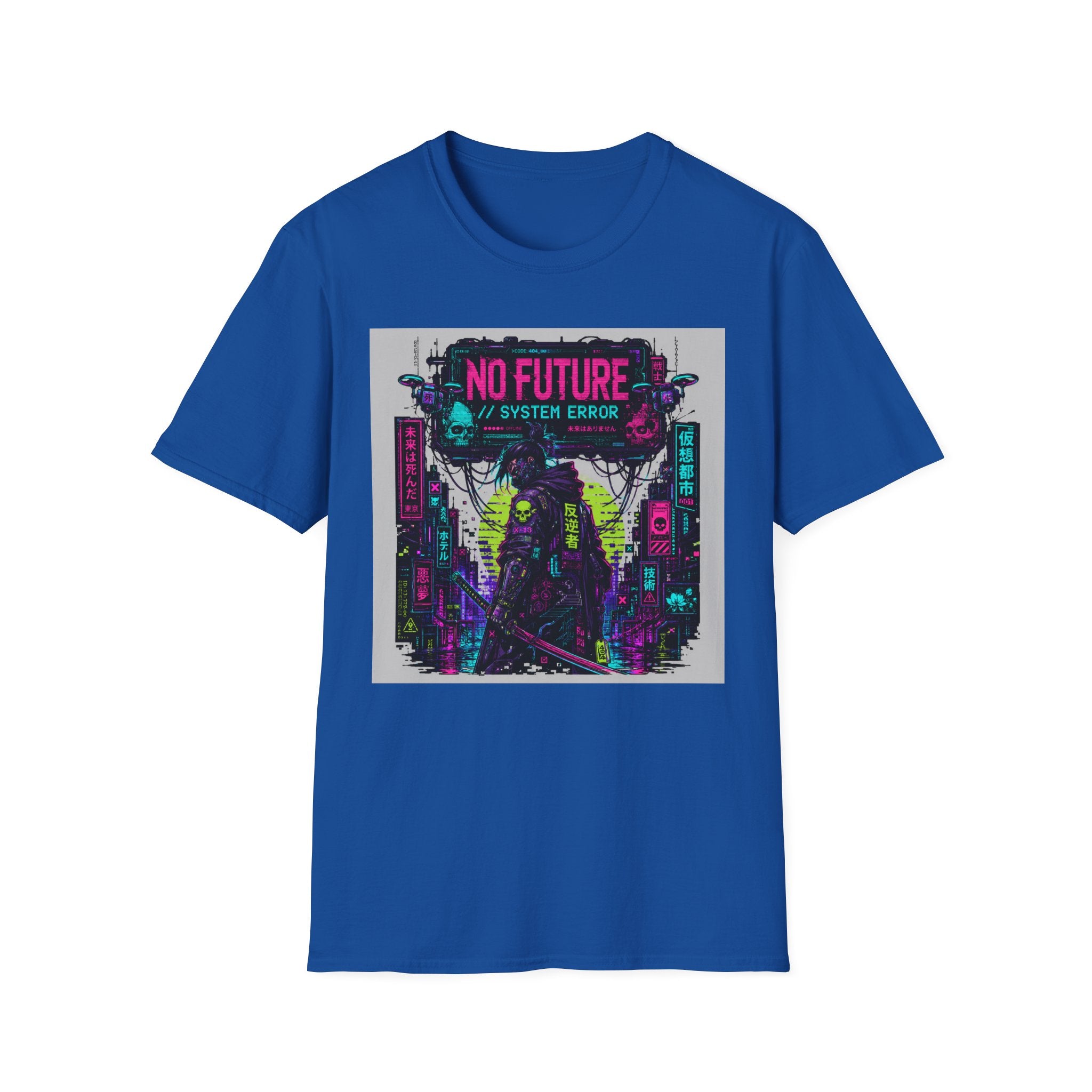 Neon warrior in a fragmented future T-Shirt