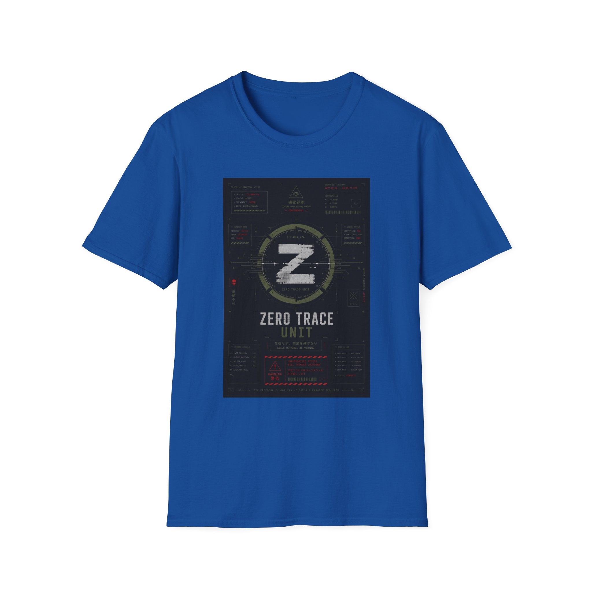 Zero trace protocol dashboard T-Shirt