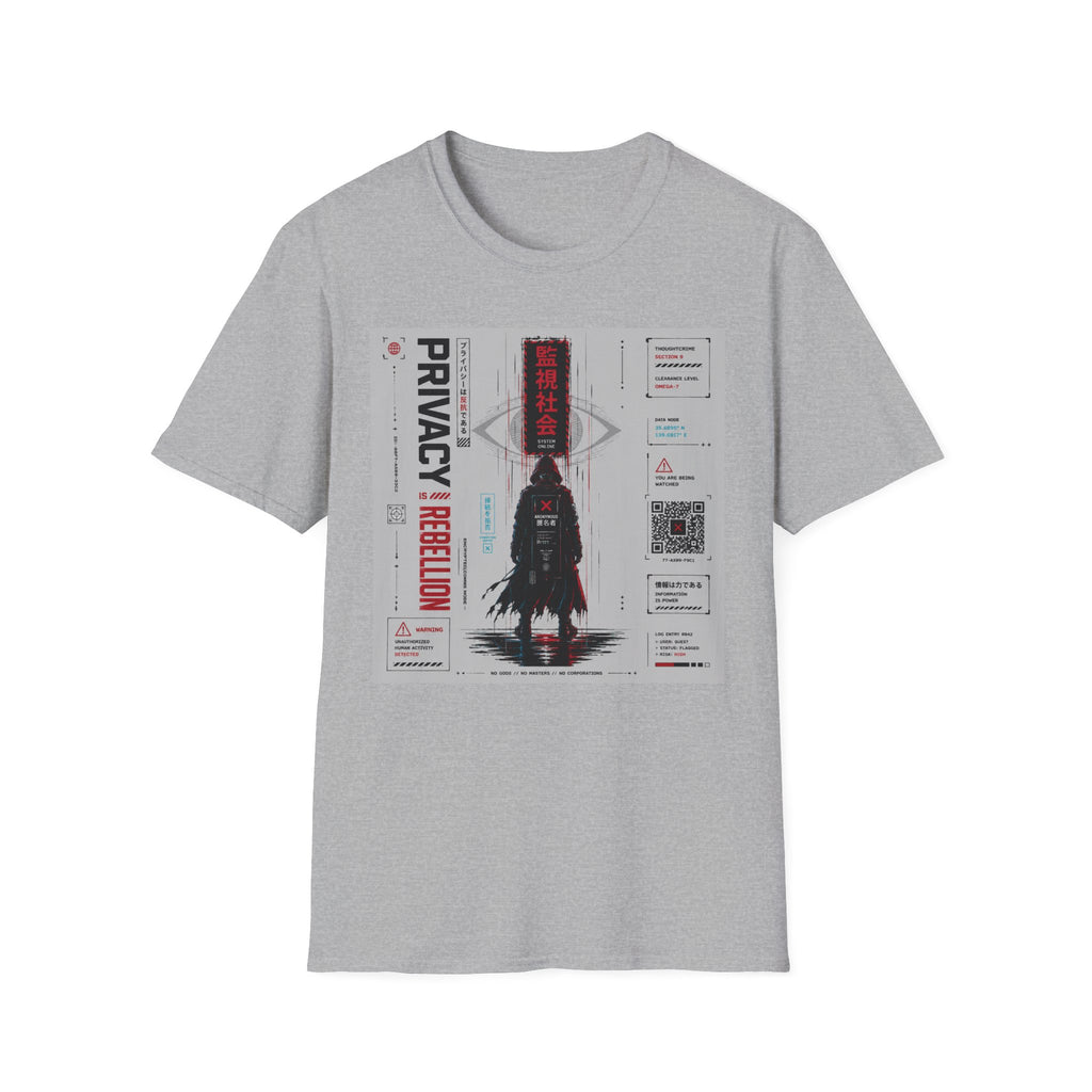 Surveillance society: Anonymous rebellion poster T-Shirt