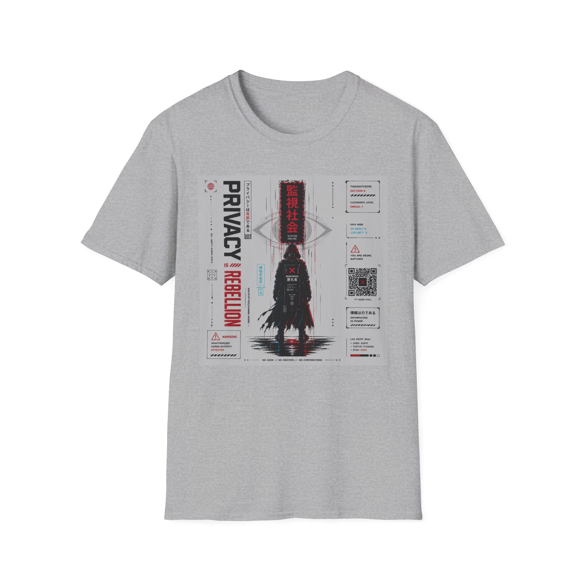 Surveillance society: Anonymous rebellion poster T-Shirt