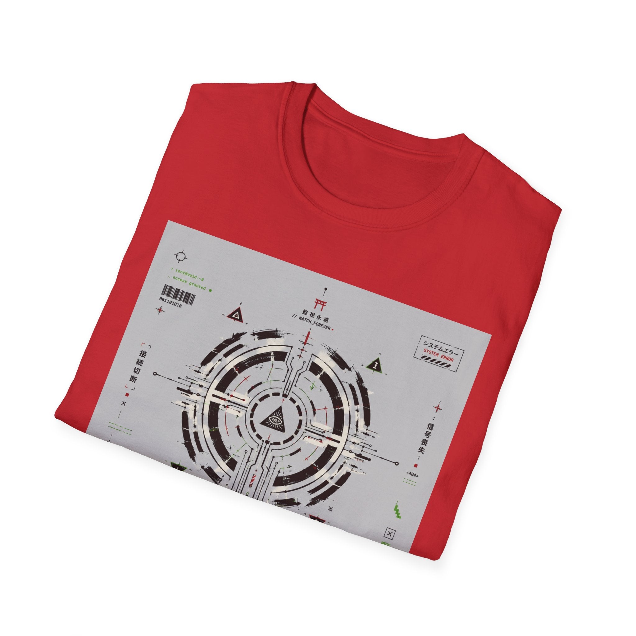 Futuristic ritual circuit interface design T-Shirt