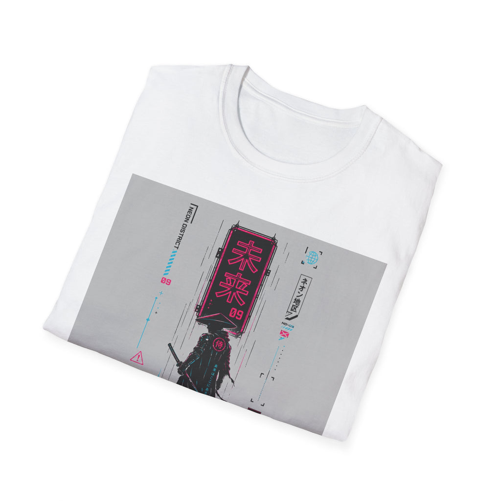 Cyber-samurai in neon district 09 T-Shirt