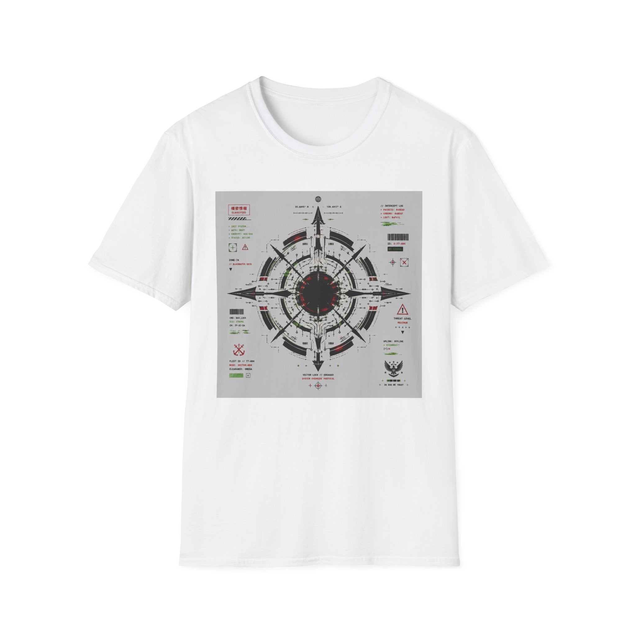Futuristic military HUD schematic T-Shirt