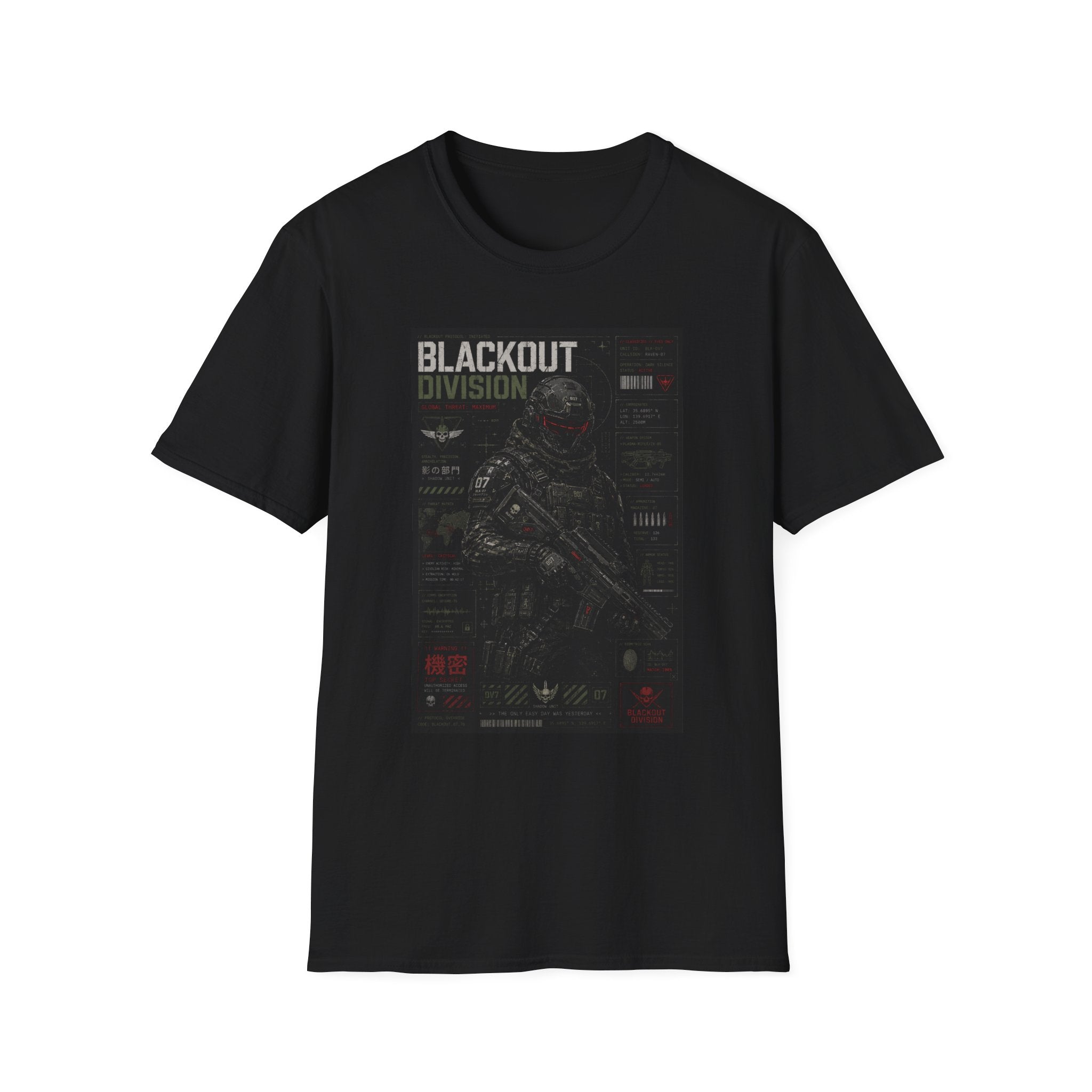 Shadow unit: blackout protocol initiated T-Shirt
