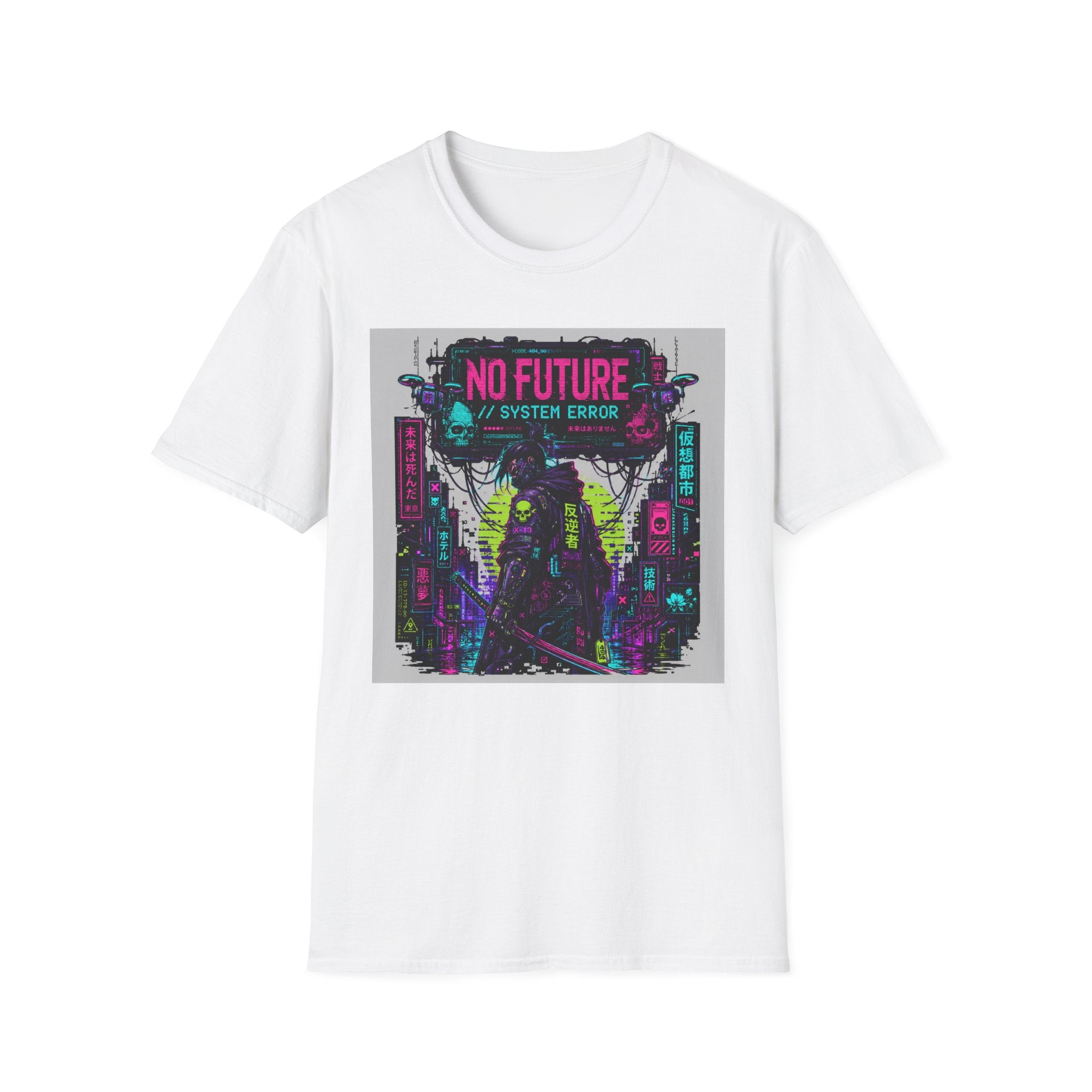 Neon warrior in a fragmented future T-Shirt