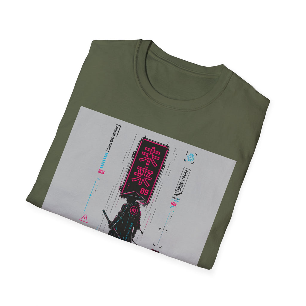 Cyber-samurai in neon district 09 T-Shirt