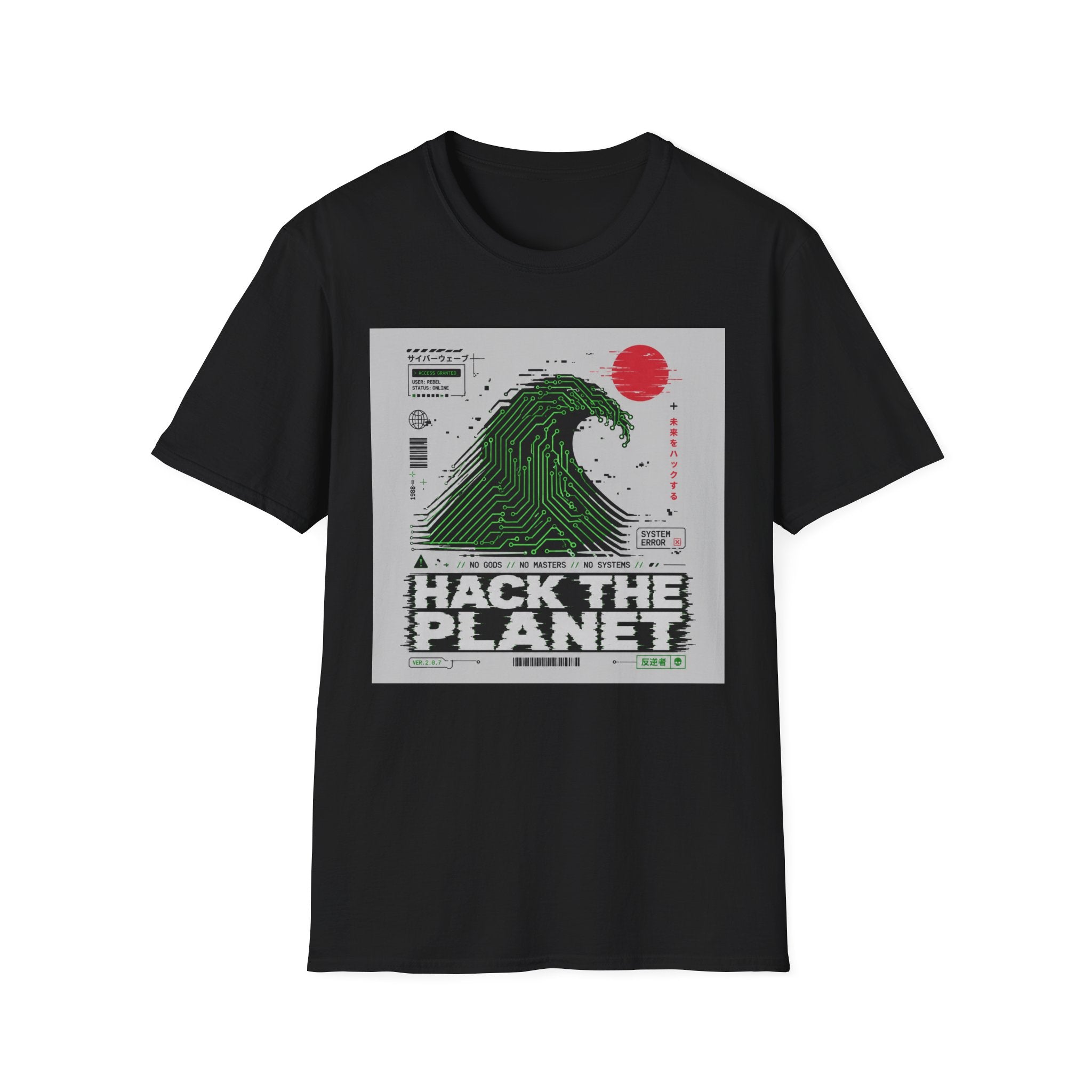 Cyberpunk wave with glitch elements T-Shirt