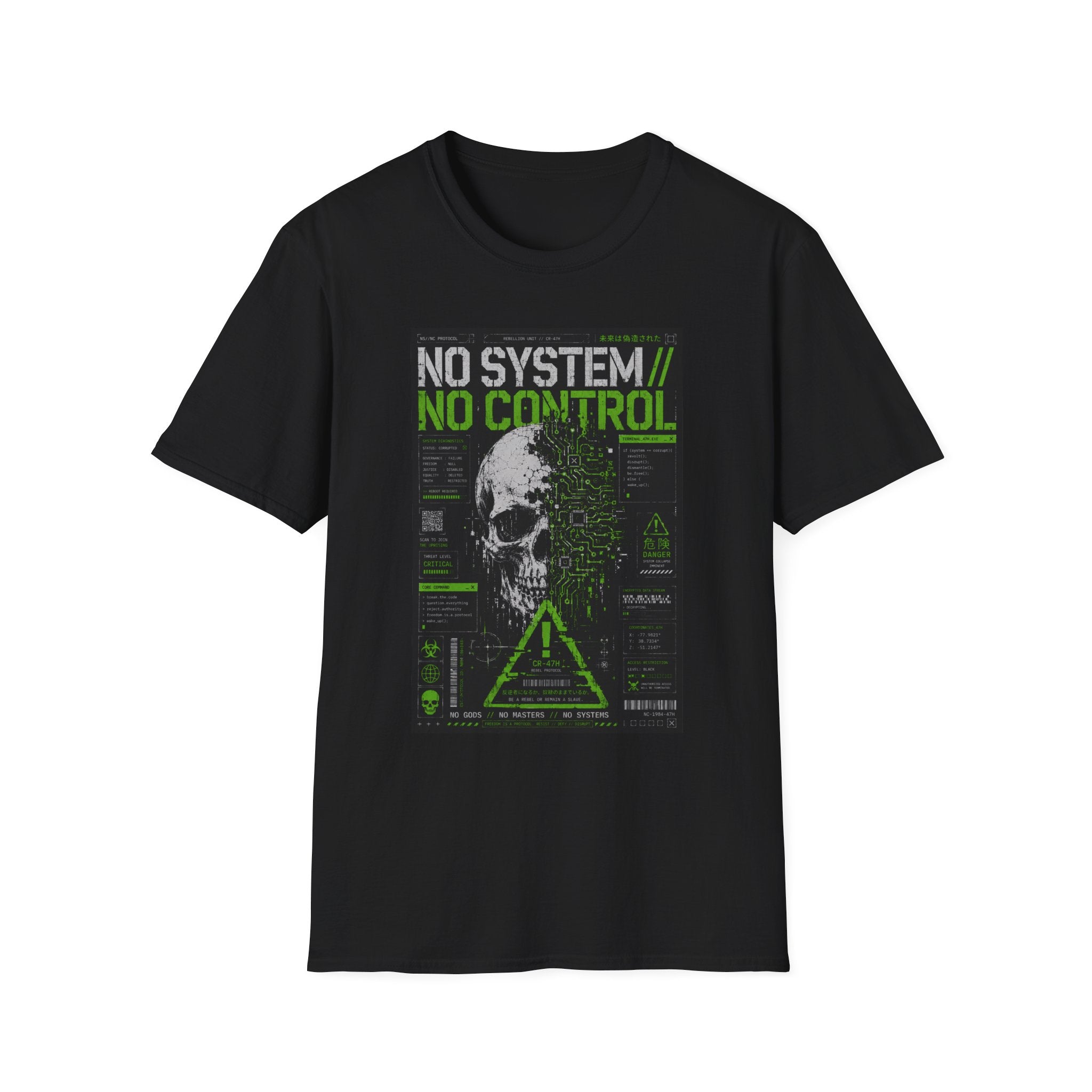 No system, no control rebellion T-Shirt