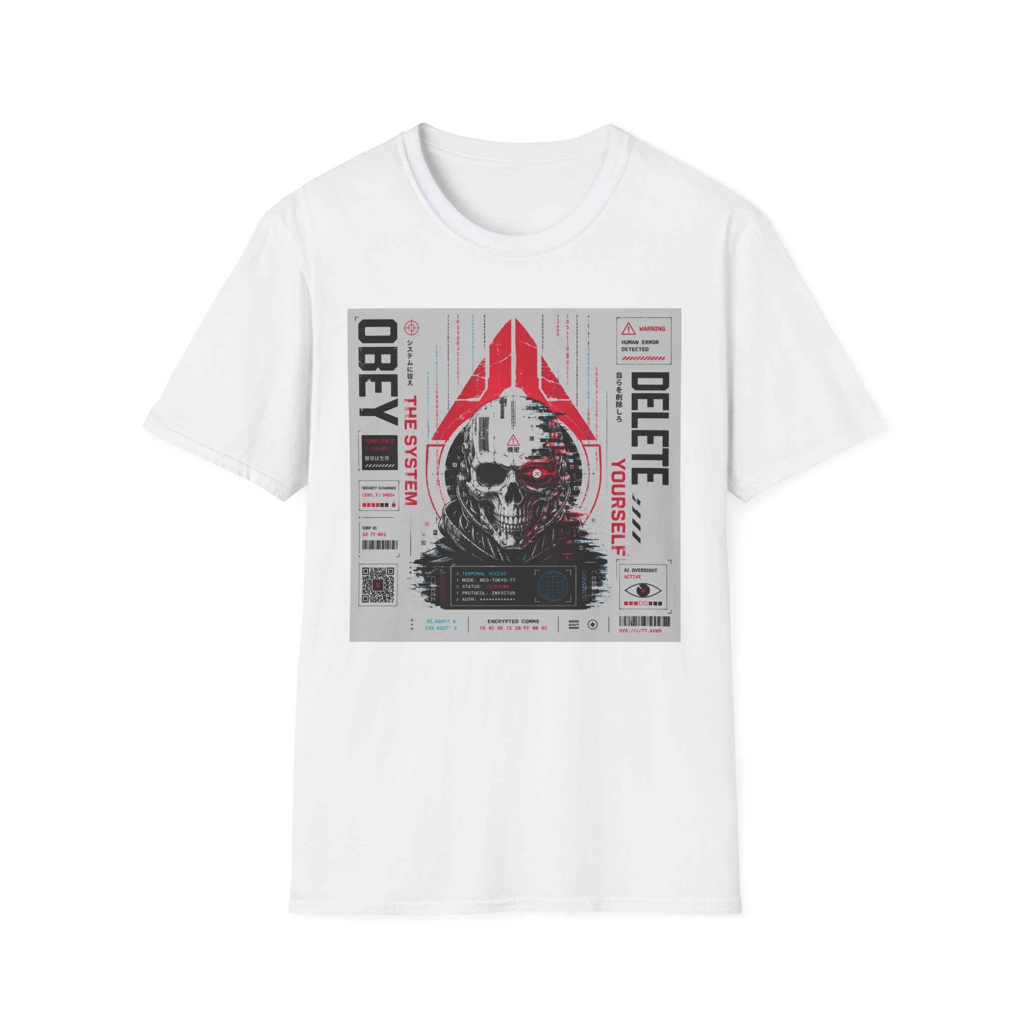 Obey the system: digital chaos. T-Shirt