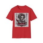 Glitched geisha cyborg in red and black T-Shirt