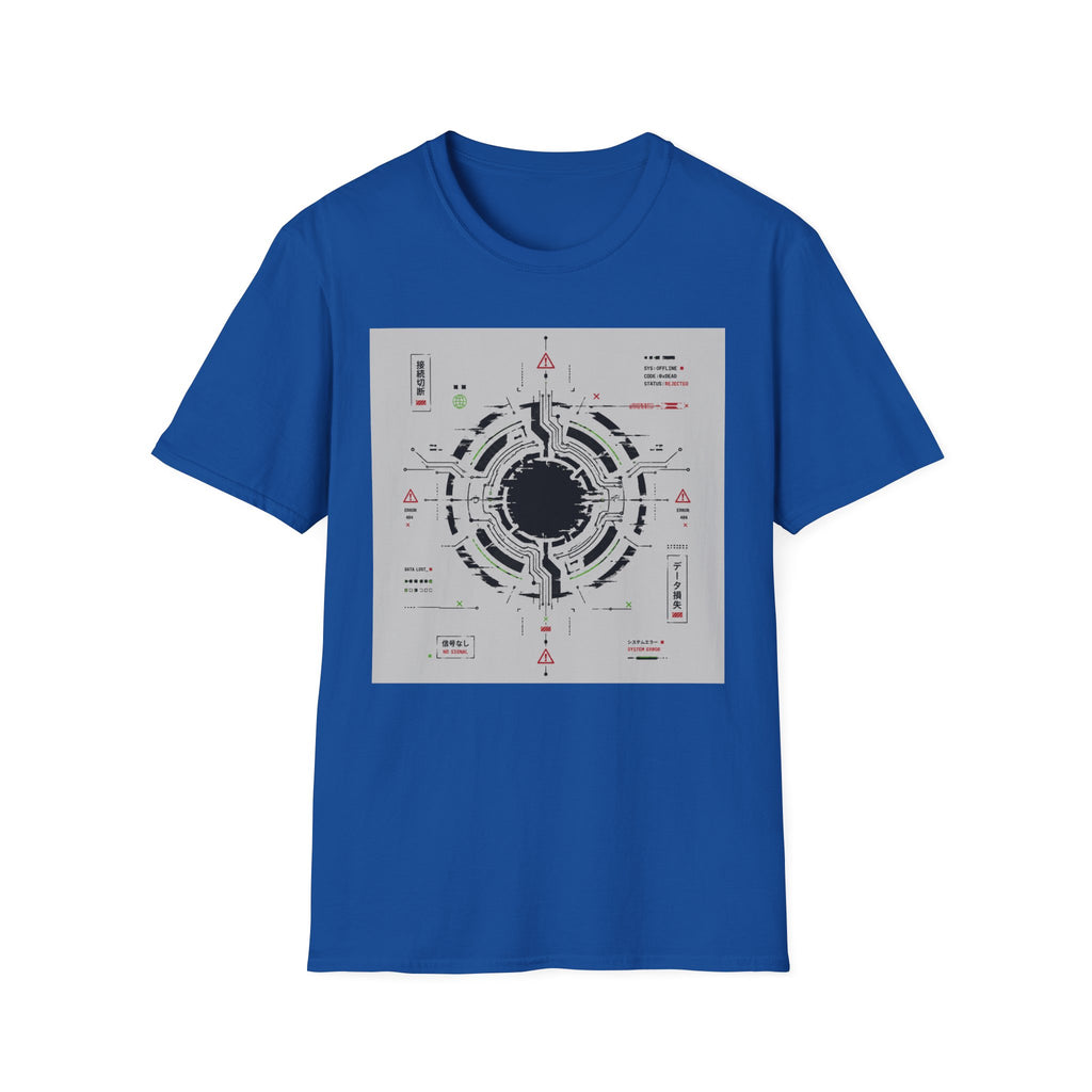 Futuristic glitchy system interface design T-Shirt