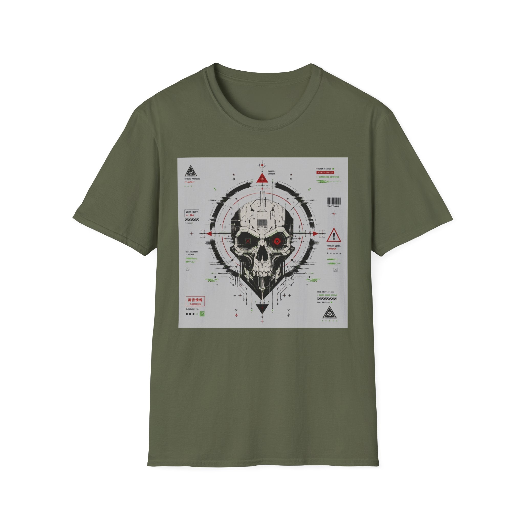 Mechanical skull with targeting interface T-Shirt