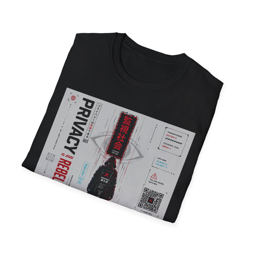 Surveillance society: Anonymous rebellion poster T-Shirt