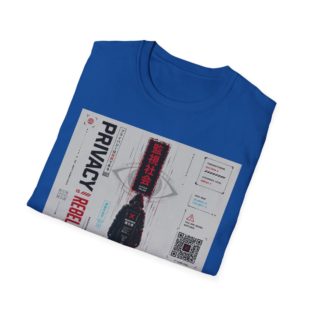 Surveillance society: Anonymous rebellion poster T-Shirt