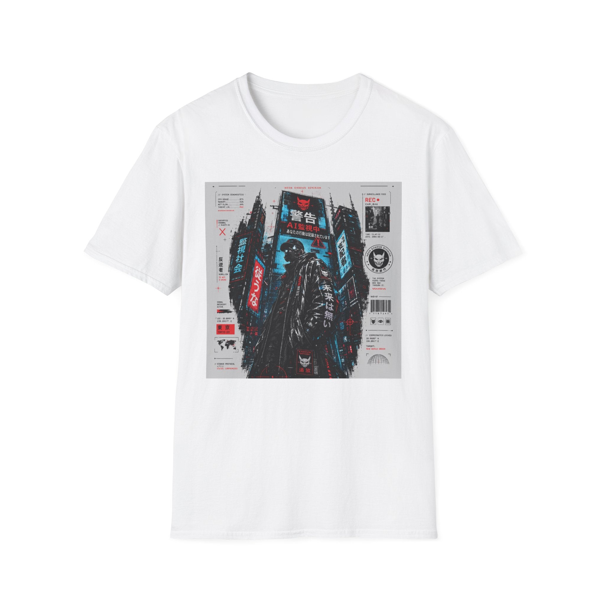 Neon exodus in a dystopian future T-Shirt
