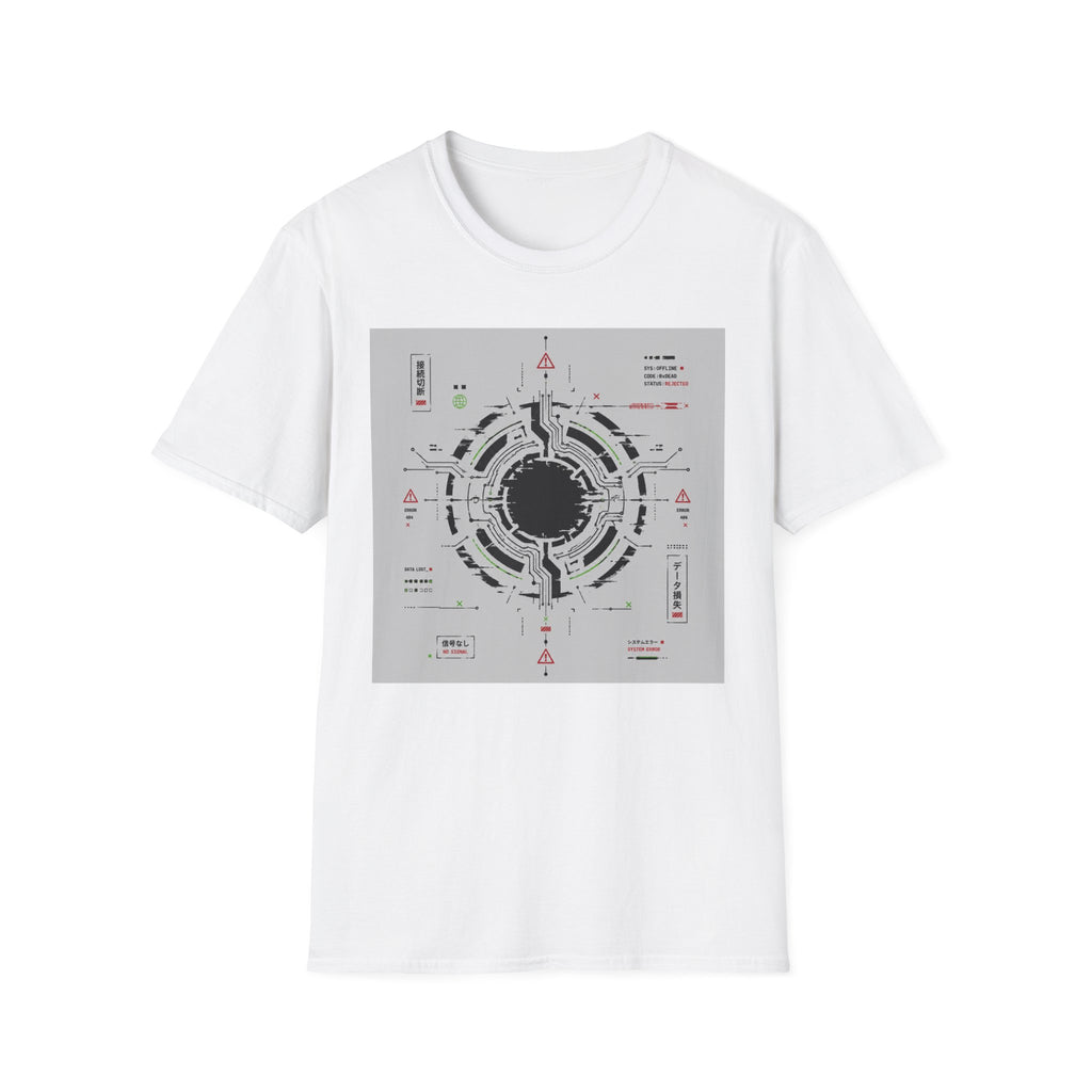Futuristic glitchy system interface design T-Shirt