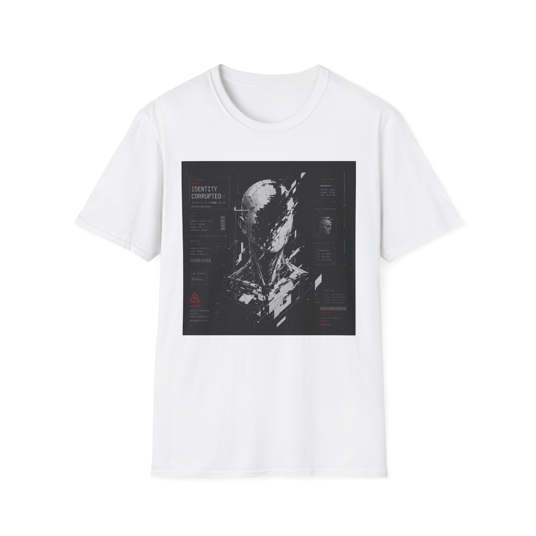Corrupted identity in dystopian tech universe T-Shirt