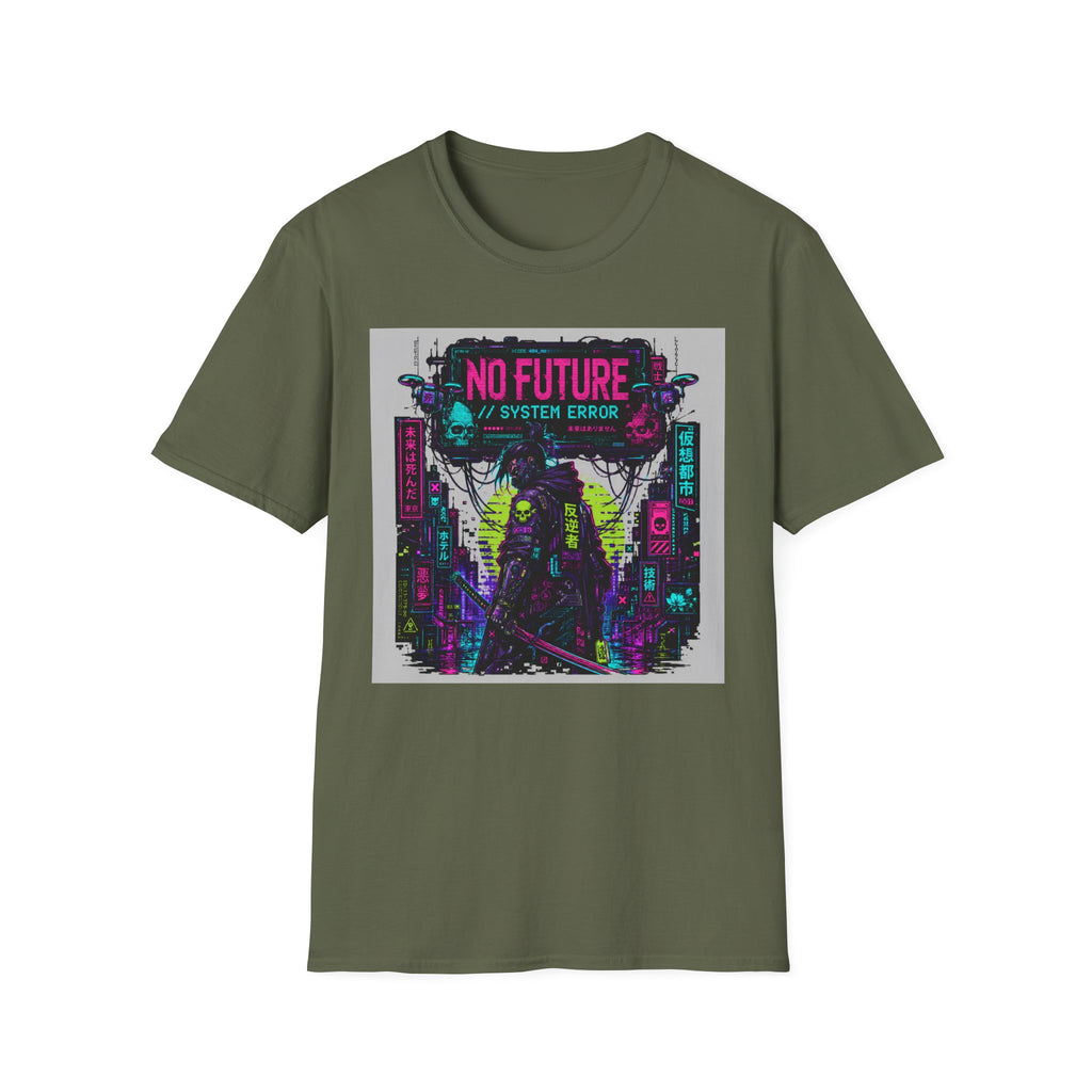 Neon warrior in a fragmented future T-Shirt