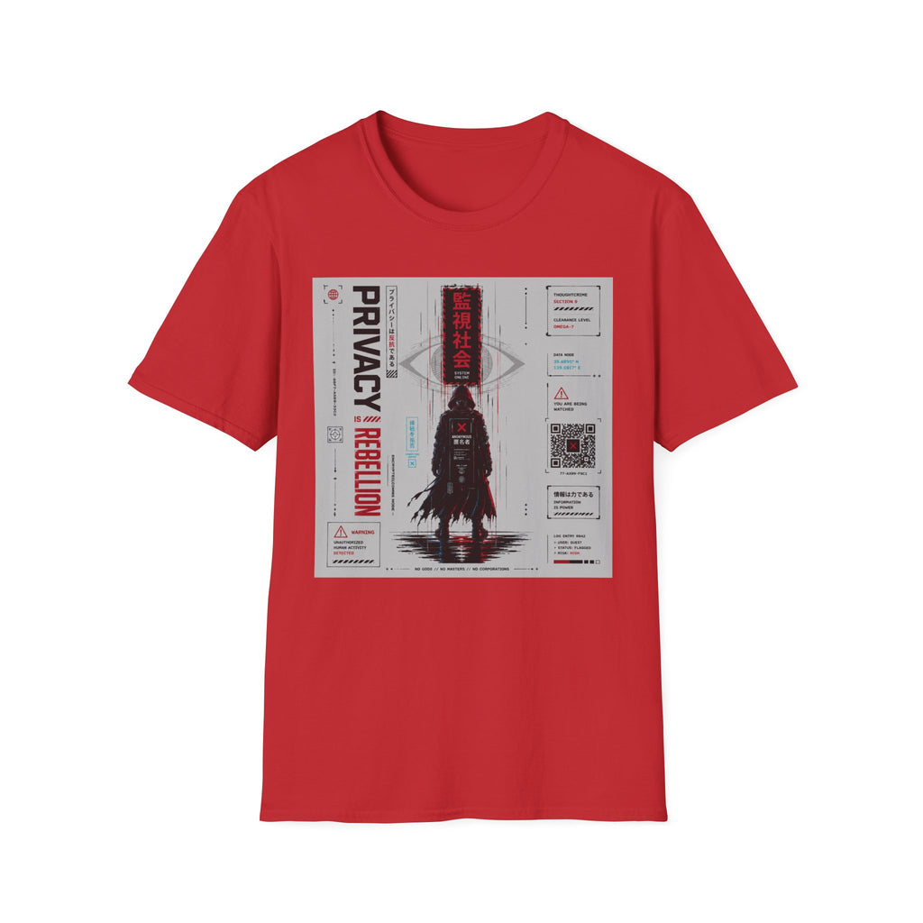 Surveillance society: Anonymous rebellion poster T-Shirt