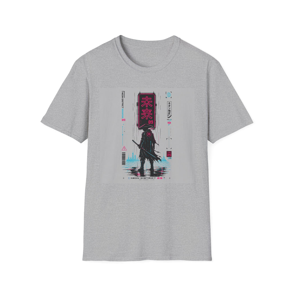 Cyber-samurai in neon district 09 T-Shirt